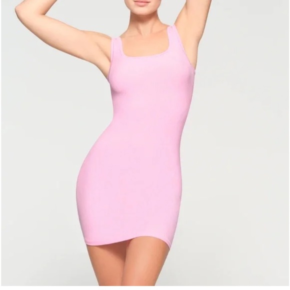 SKIMS | SOFT LOUNGE MINI DRESS | COTTON CANDY | Sz S - Picture 2 of 5